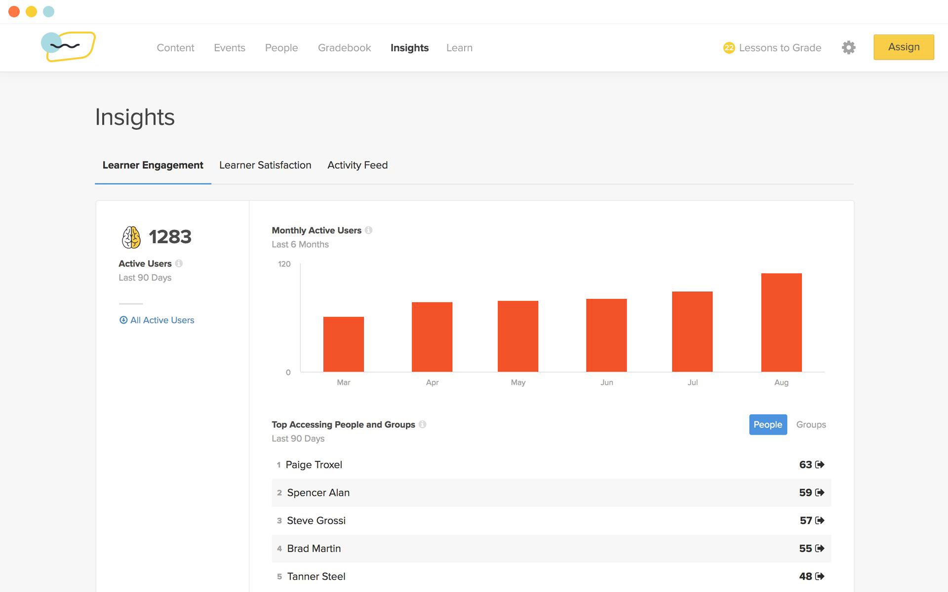 Lessonly progress tracking